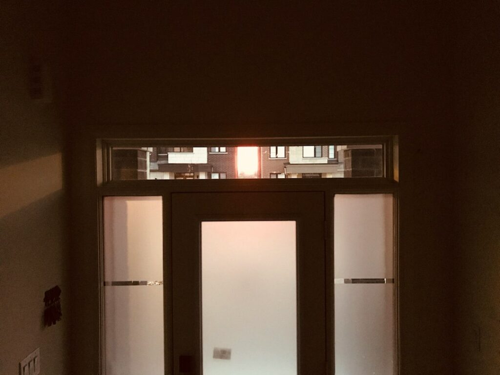 entrance door with sidelights