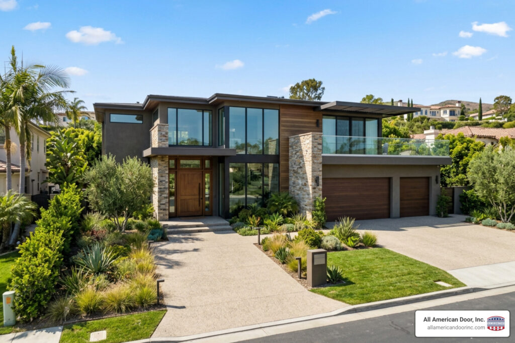 orange county windows modern home large windows curb appeal