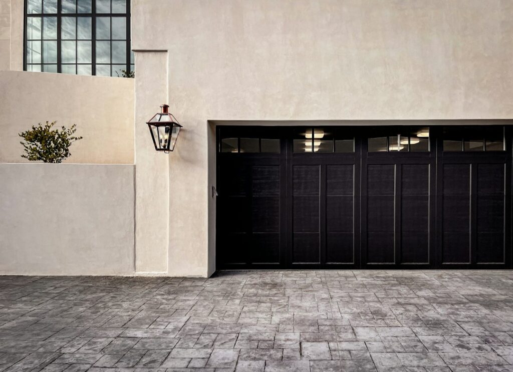 bifold garage door on a luxury home