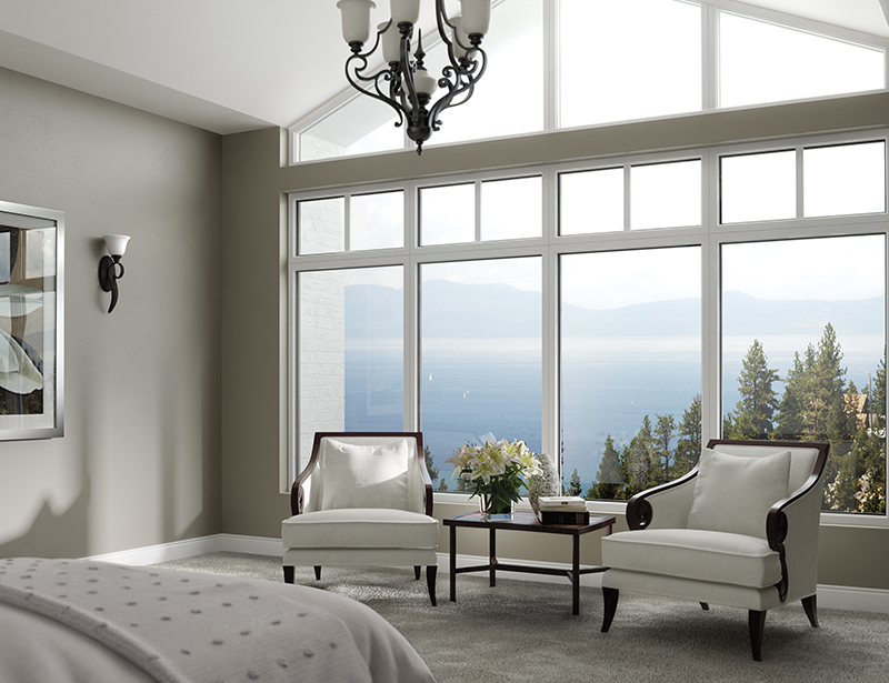 Modern residential home with custom patio doors and wide open view